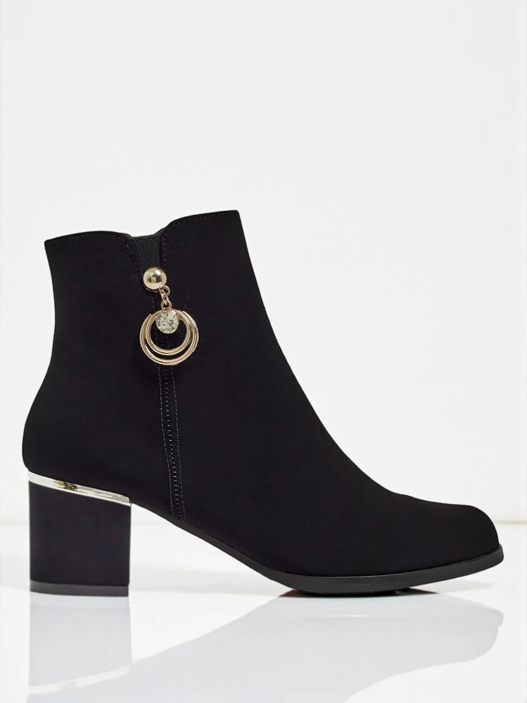 Дамски еко кожени боти до глезена на ток Norevaya