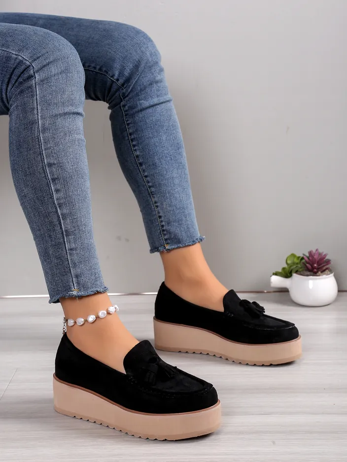 Royalfashion дамски мокасини на токове тип платформа Ogalda