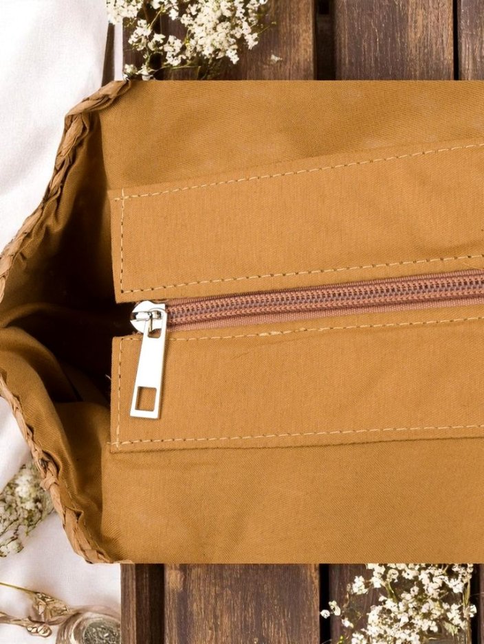 Royalfashion Сламена дамска чанта Flora Grande