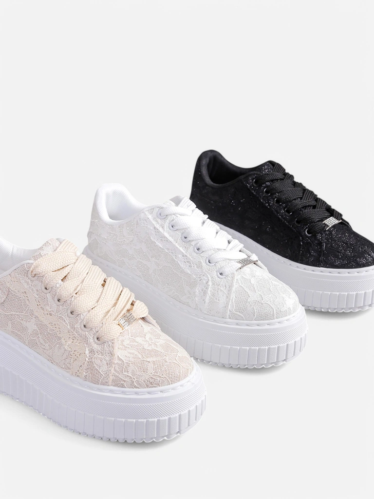 Royalfashion дамски спортни маратонки с дантела Coronna