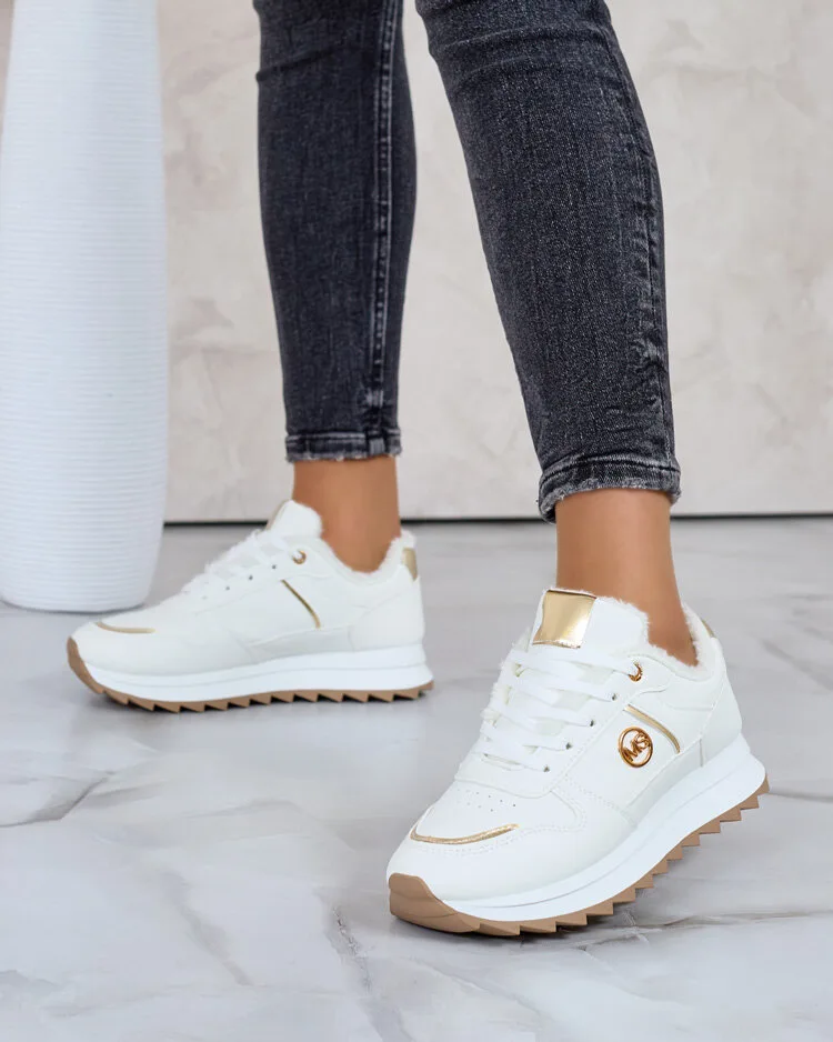 Royalfashion Затоплени дамски маратонки с кожа Boris