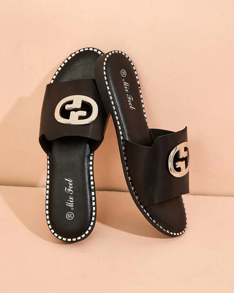 Royalfashion Дамски джапанки Fim с плоска подметка