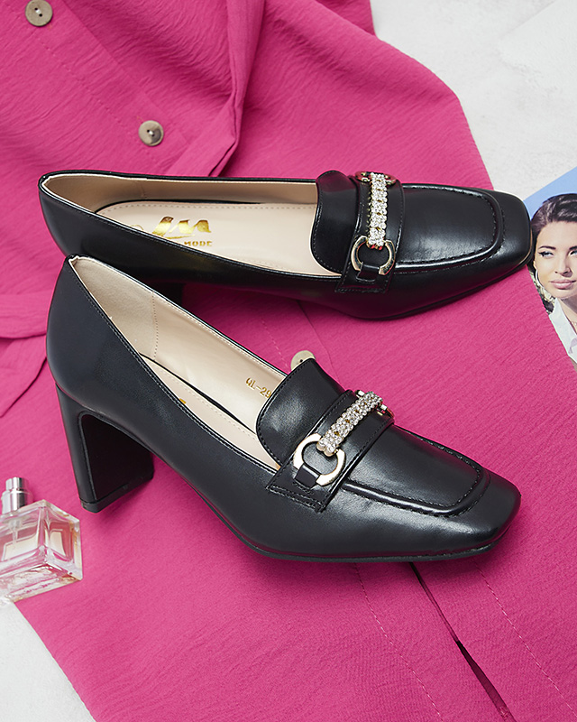 Черни дамски мокасини Kolalic- Footwear