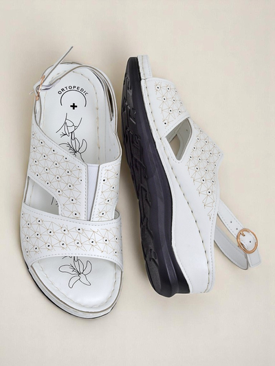 Royalfashion Дамски сандали с нисък клиновиден ток Comfort Chic