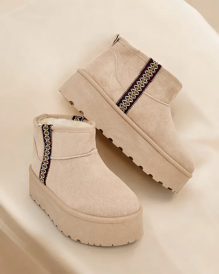 Royalfashion Къси снежни ботуши за жени Haluzi