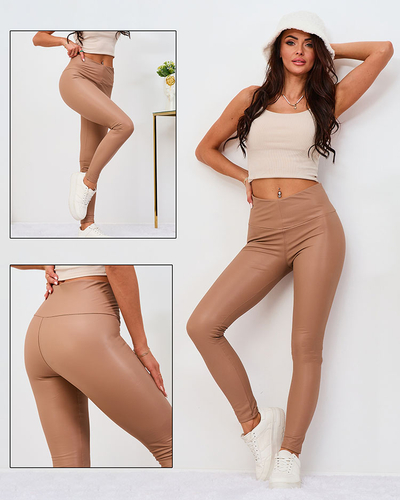 Royalfashion Дамски клинове от екокожа в кафяво