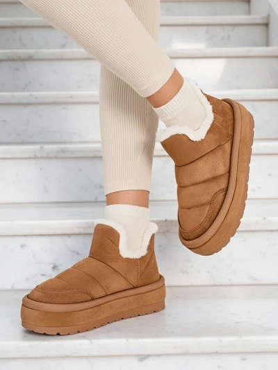 Royalfashion Дамски къси ботуши Zoeno a'la snow boots