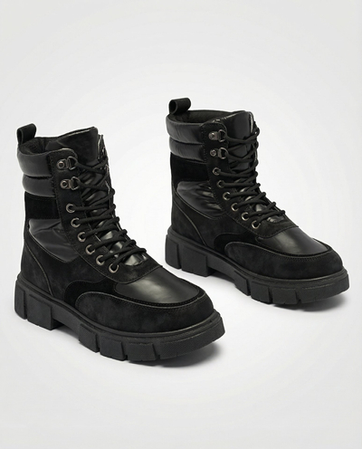 Черни дамски изолирани ботуши Kasemi- Footwear