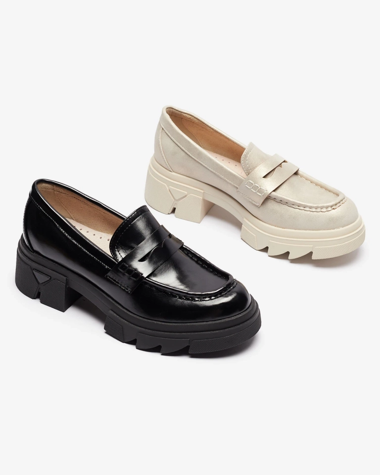 Златни дамски мокасини от еко кожа Sepop- Footwear