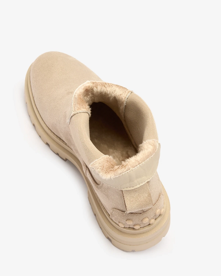 Royalfashion Бежови дамски ботуши с изолация Comfy Walk