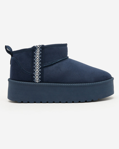 Royalfashion Светлокафяви дамски обувки a'la ботуши за сняг с орнамент Parisela