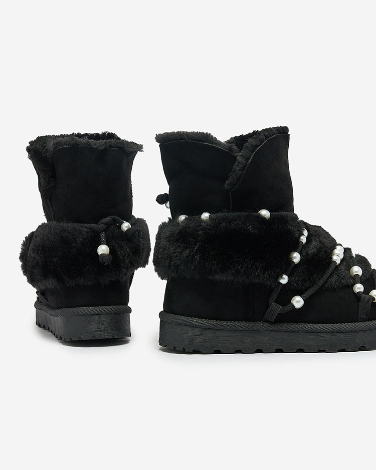 Royalfashion Дамски ботуши за сняг с перли Cuvilav