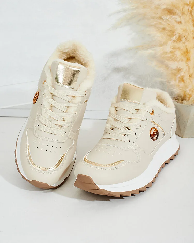 Royalfashion Затоплени дамски маратонки с кожа Boris