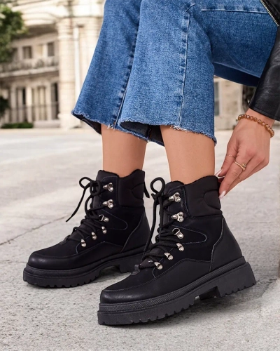 Дамски снежни боти Royalfashion с връзки Sololi