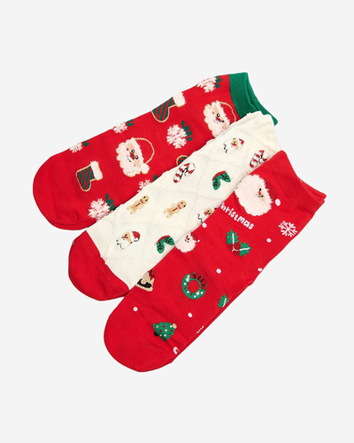 Royalfashion Коледни чорапи в кутия 3/пак