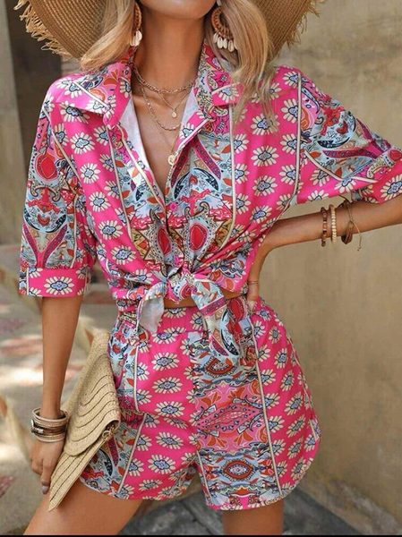 Royalfashion Дамски комплект с шарка