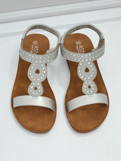 Royalfashion Дамски сандали на платформа с цирконии Agaya