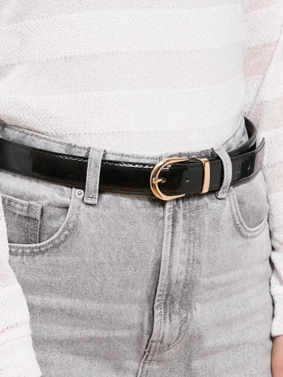 Лакиран дамски колан за панталони, ежедневен