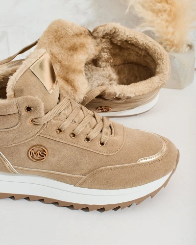 Royalfashion Затоплени дамски маратонки с кожа Casill