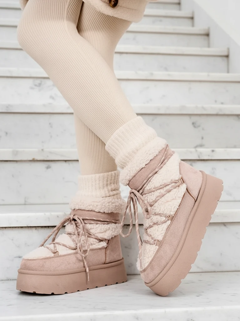 Royalfashion Дамски ботуши за сняг с дантела Evonie