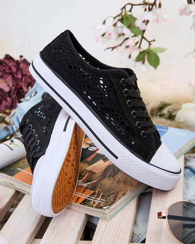 Дамски кецове Calista Nero с дантела, дишащи – колекция Лято/Пролет