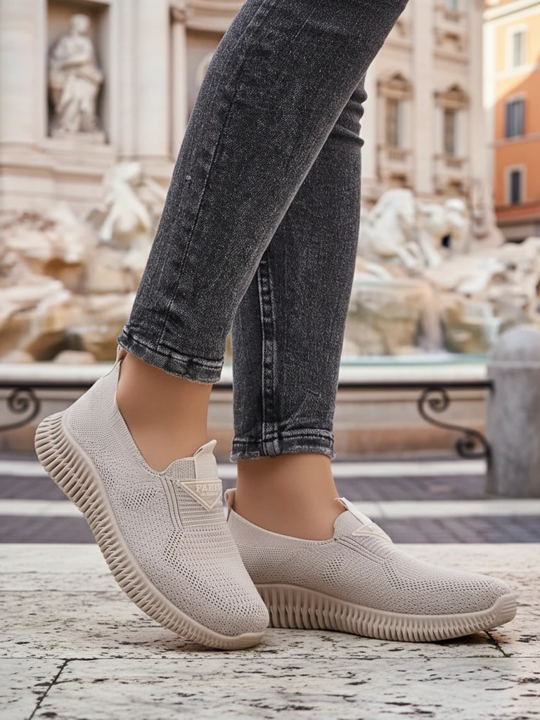 Royalfashion Дамски спортни обувки Serra, тип slip-on, от текстил