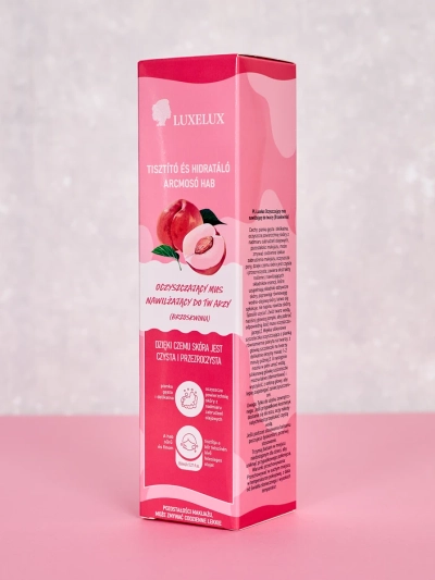 Luxelux Овлажняваща почистваща пяна за лице с праскова 150 мл