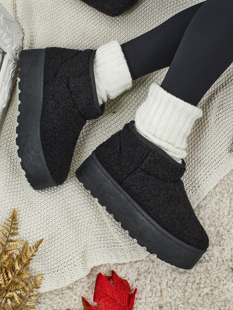 Къси дамски боти тип сноубутс Marellin