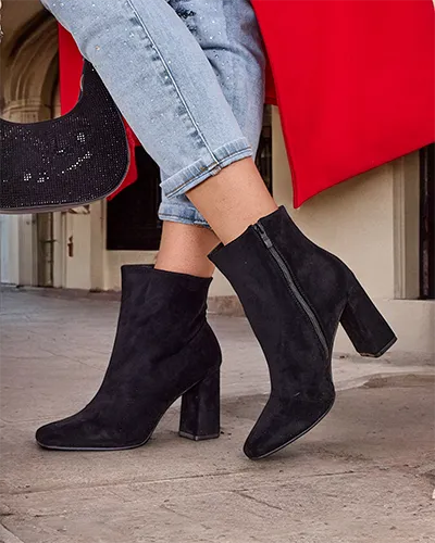 Роялфешън Еко-замшеви женски боти на пръст Еморо