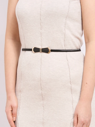 Дамски метален колан Melina черен с декоративна катарама в стил блясък