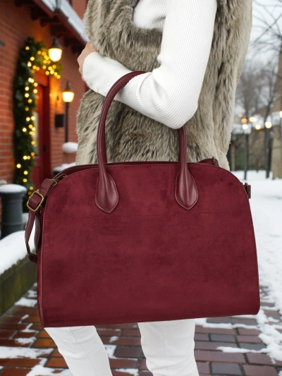 Дамска чанта тип shopper от еко велур Dorelle