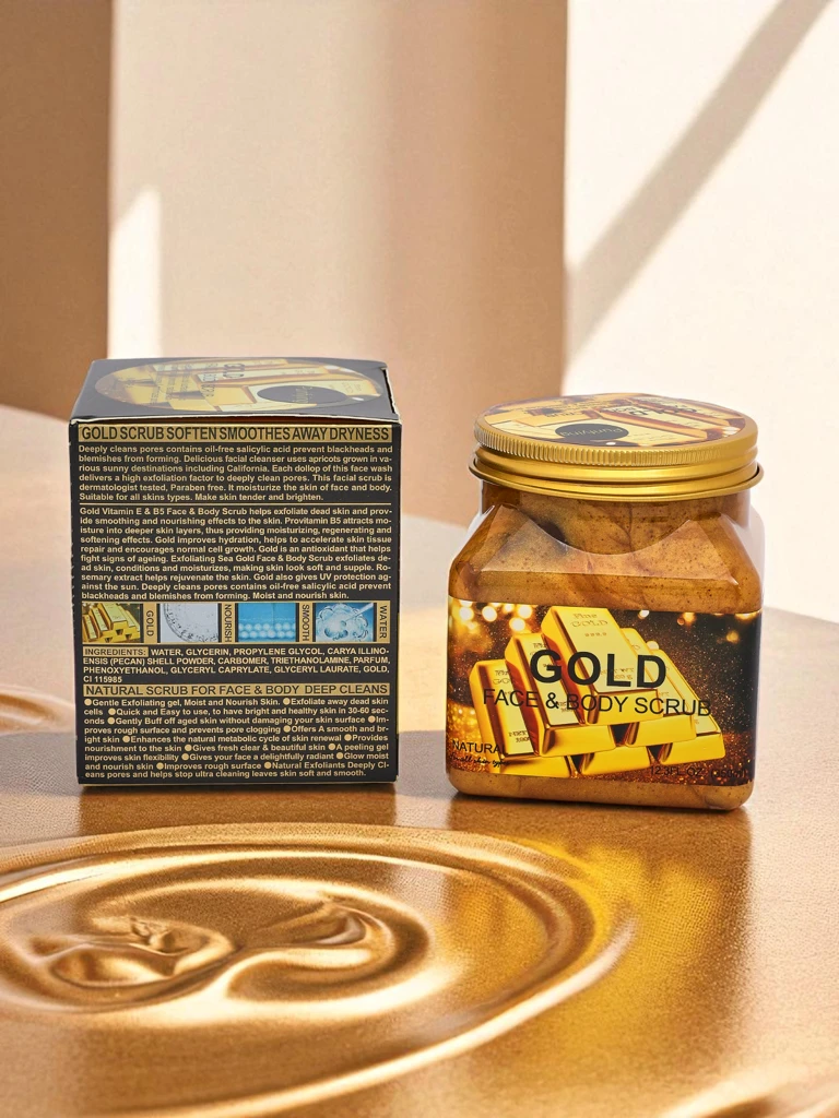 Златен пилинг за лице и тяло