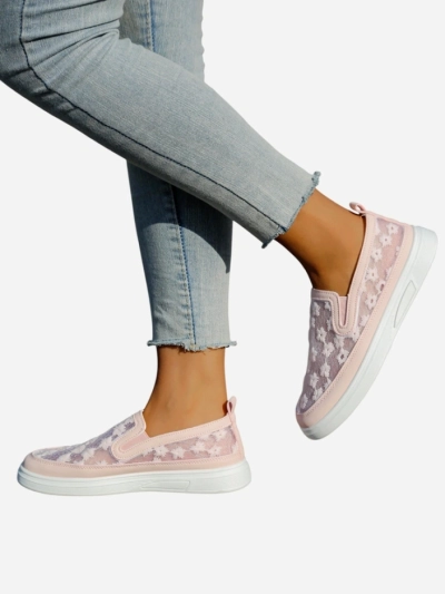 Royalfashion дамски мрежести мокасини с цветя Emzos