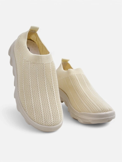 Дамски слипони Arete Бежови, дишащи сникърси от плат