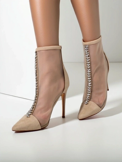 Женски ankle ботуши на ток Amaelika