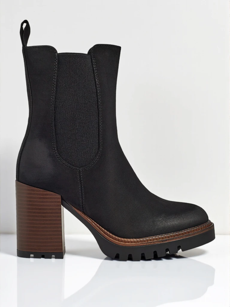 Дамски боти от еко велур на ток Soreya