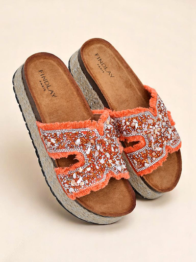 Royalfashion Дамски чехли с украси Candy Candy