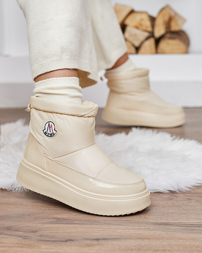 Royalfashion Дамски ботуши за сняг в кремав цвят Ademra