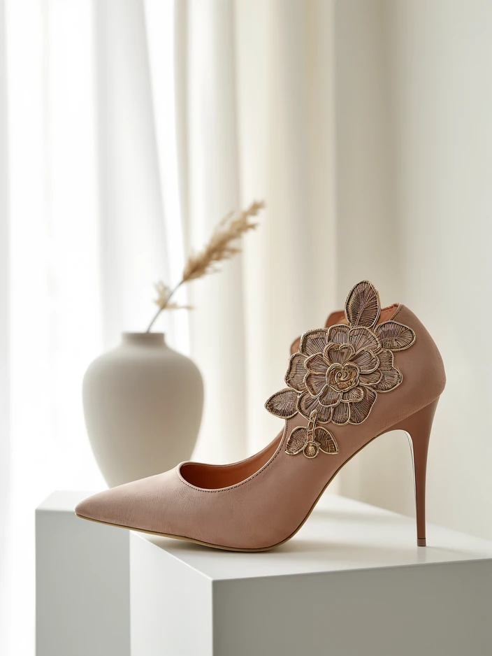 Royalfashion Женски токчета с цветя Sollabe