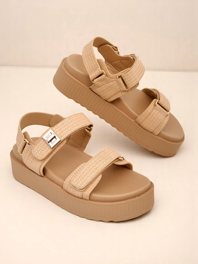 Дамски сандали на платформа Royalfashion Бежови Lavinia – удобно лято