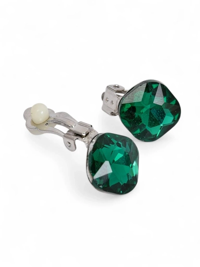 Royalfashion Дамски обеци с клипс и кристал