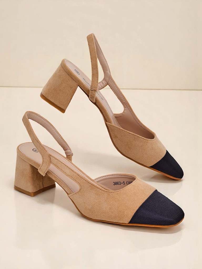 Royalfashion Дамски обувки на нисък ток с декоративен нос Eleganzo