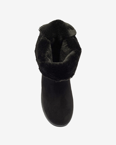 Боти Stella от екологичен велур на плосък ток