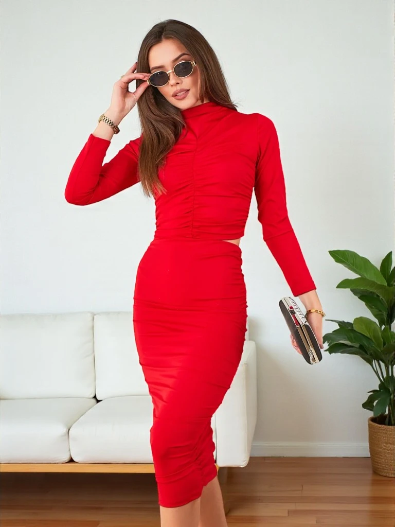 Дамска пенсил миди пола на Royalfashion