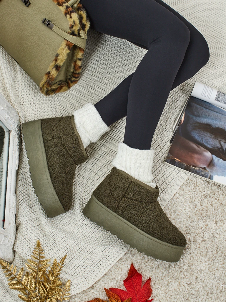 Къси дамски боти тип сноубутс Marellin