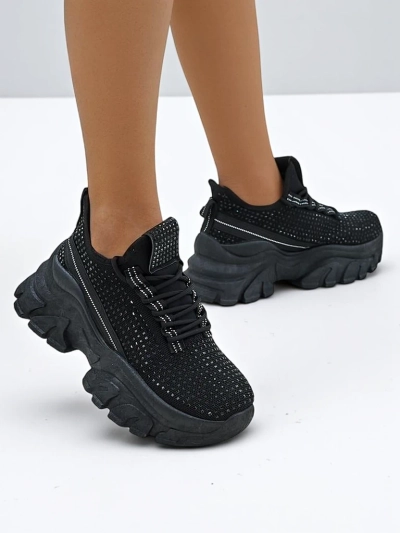 Royalfashion дамски спортни маратонки с камъни Блиско