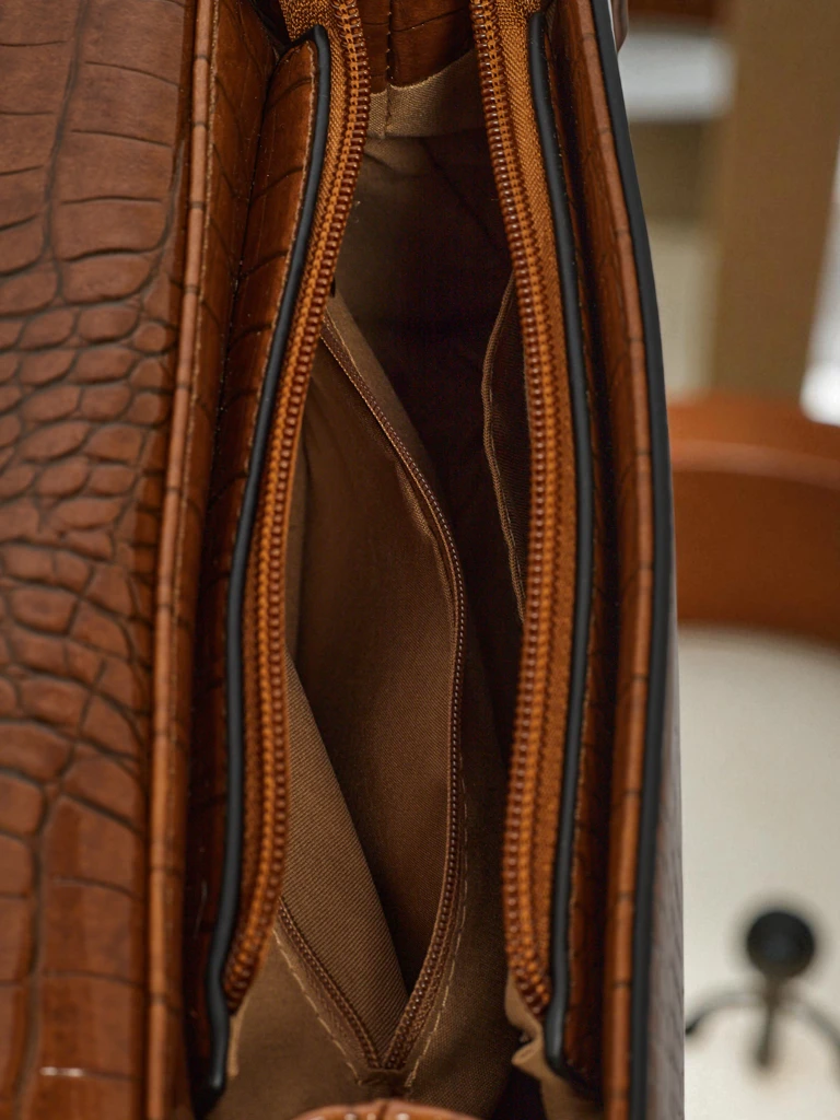 Лакирана малка дамска чанта от еко кожа Veluna