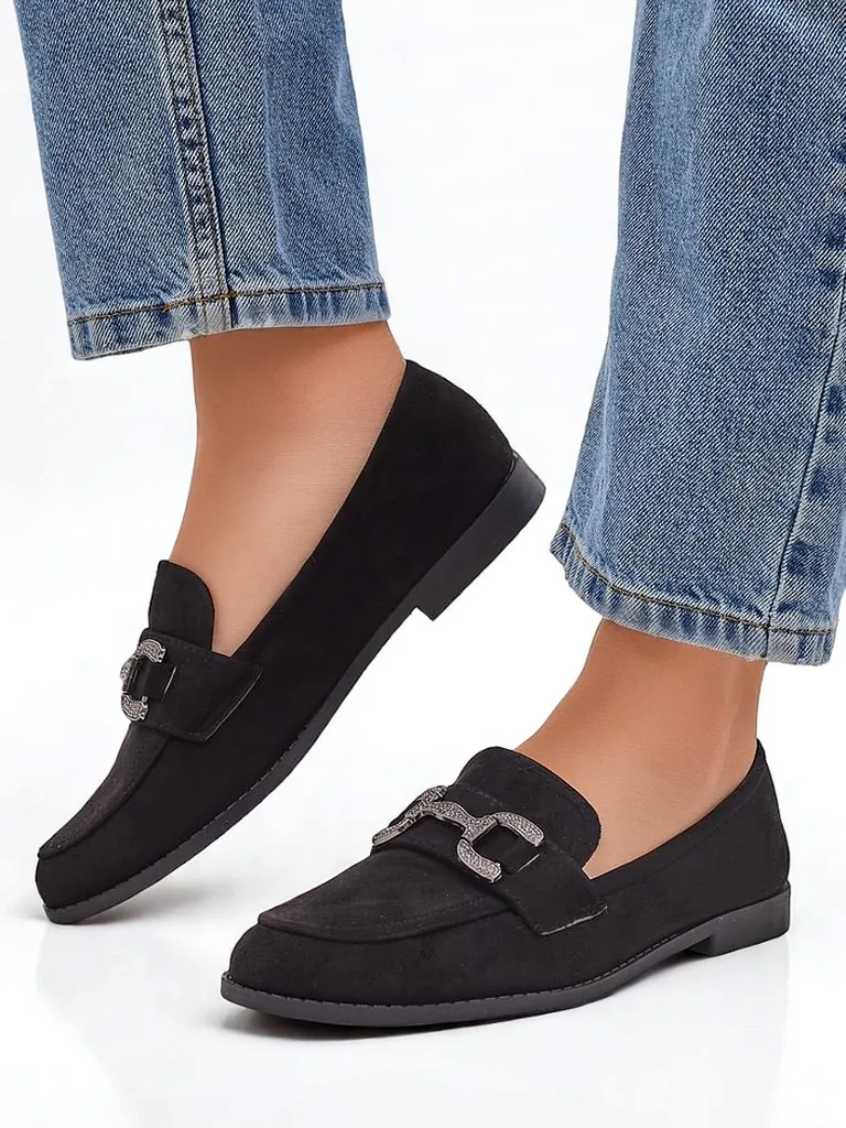 Royalfashion елегантни дамски лофери с декорация от цирконии Zante