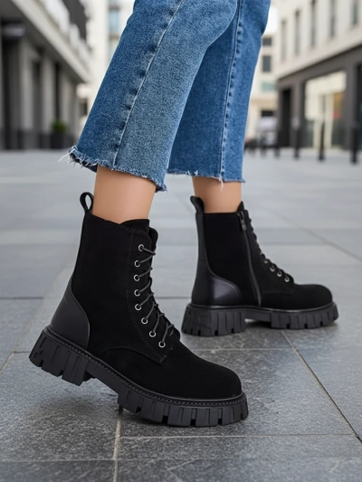 Ройалфешън Дамски ботуши от екосюед работник Едвинес