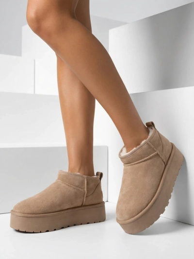 Royalfashion Дамски къси ботуши a'la snow boots Ozozi